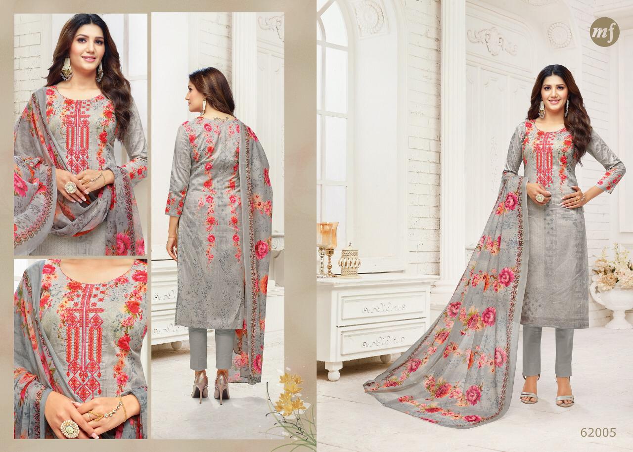 Essanza-20 By Mahaveer Fashion 62001 To 62009 Series Designer Suits Beautiful Stylish Fancy Colorful Party Wear & Occasional Wear Pure Cambric Cotton With Self Embroidery Dresses At Wholesale Price