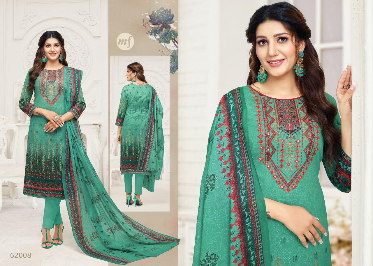 Essanza-20 By Mahaveer Fashion 62001 To 62009 Series Designer Suits Beautiful Stylish Fancy Colorful Party Wear & Occasional Wear Pure Cambric Cotton With Self Embroidery Dresses At Wholesale Price