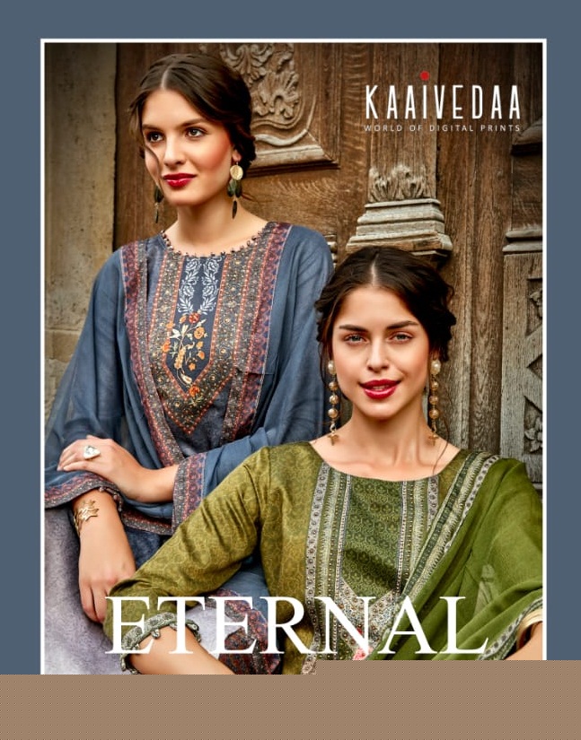 Eternal By Kaaivedda 1101 To 1108 Series Designer Festive Suits Collection Beautiful Stylish Fancy Colorful Party Wear & Occasional Wear Jam Satin With Sarvoski Work Dresses At Wholesale Price