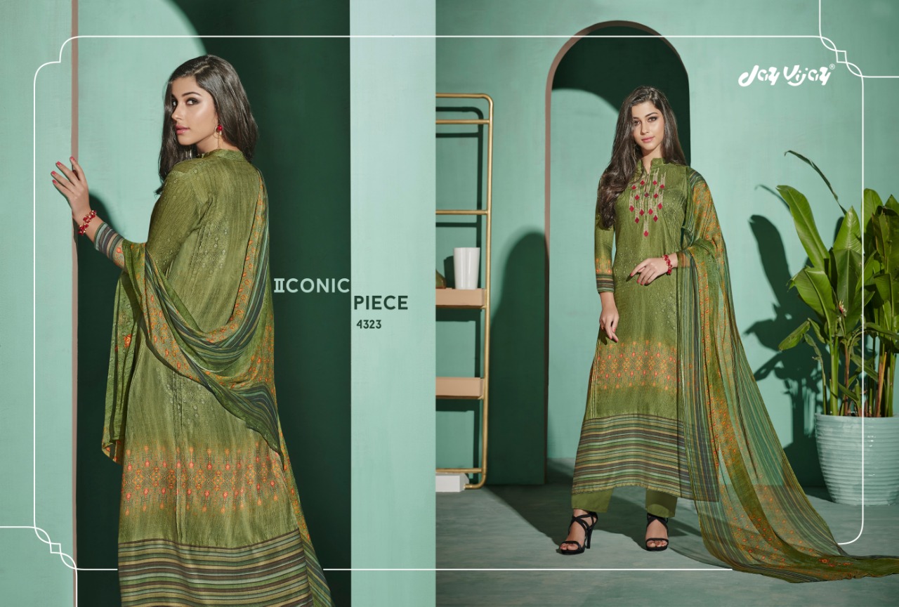 Ethical Code By Jay Vijay Prints 4321 To 4331 Series Beautiful Pashmina Suits Stylish Fancy Colorful Winter Wear & Ethnic Wear Pure Pashmina Embroidered Dresses At Wholesale Price