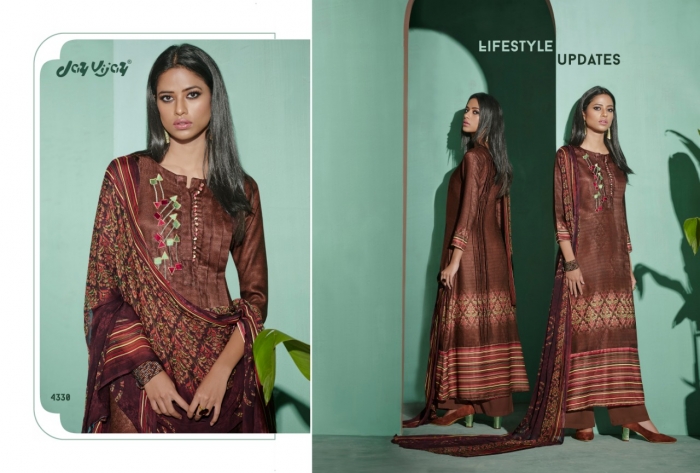 Ethical Code By Jay Vijay Prints 4321 To 4331 Series Beautiful Pashmina Suits Stylish Fancy Colorful Winter Wear & Ethnic Wear Pure Pashmina Embroidered Dresses At Wholesale Price