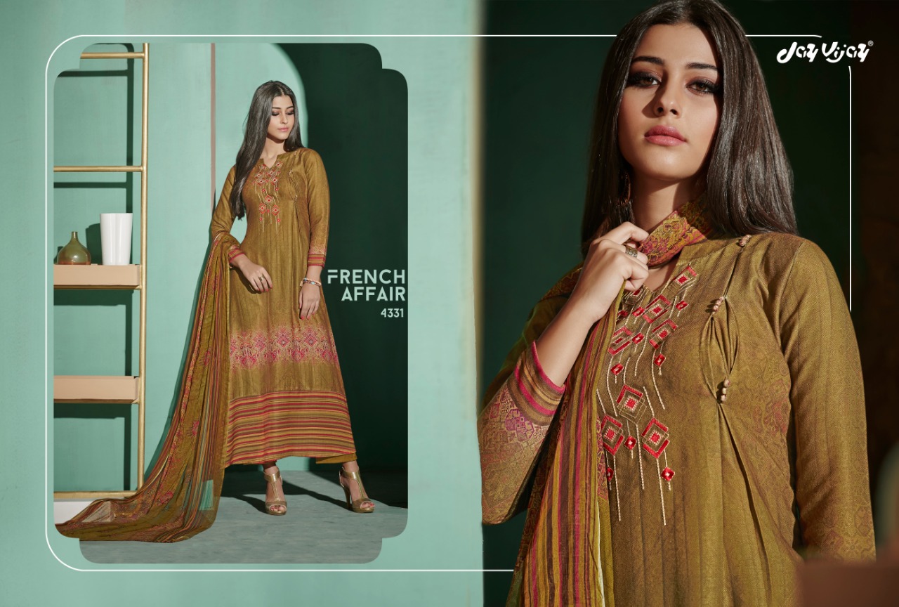 Ethical Code By Jay Vijay Prints 4321 To 4331 Series Beautiful Pashmina Suits Stylish Fancy Colorful Winter Wear & Ethnic Wear Pure Pashmina Embroidered Dresses At Wholesale Price