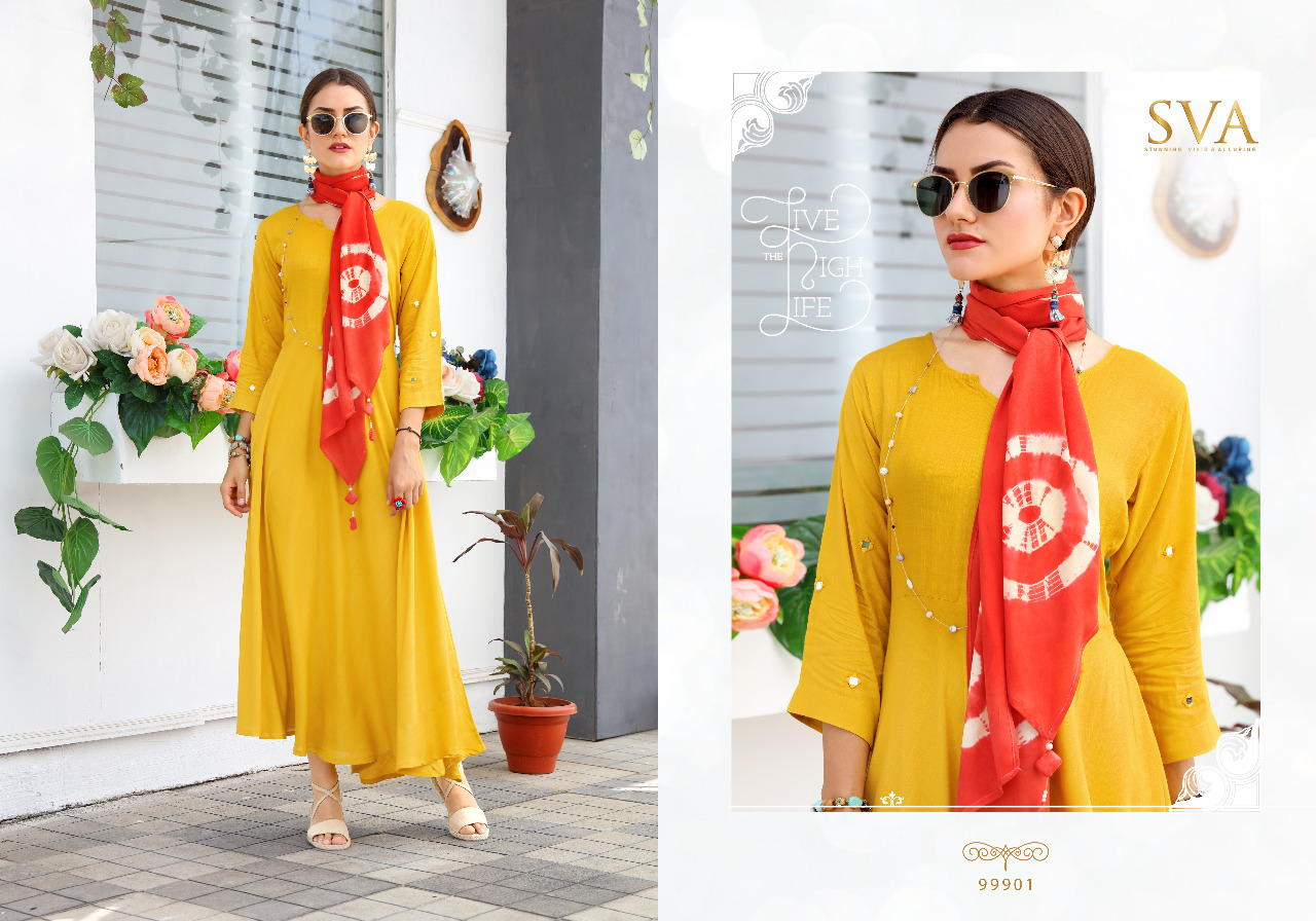 Eva By Sva 99901 To 99906 Series Designer Beautiful Stylish Fancy Colorful Casual Wear & Ethnic Wear Pure Rayon Kurtis At Wholesale Price