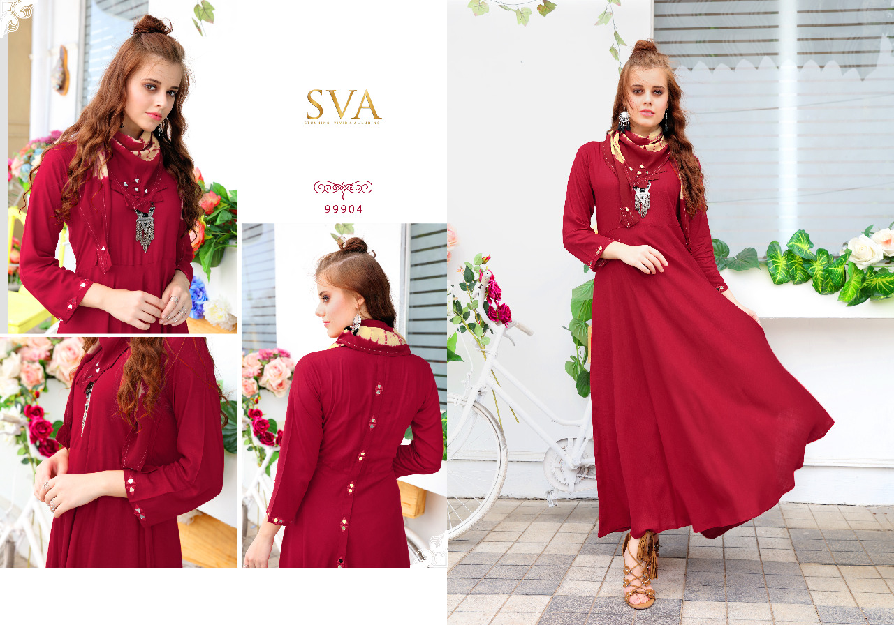 Eva By Sva 99901 To 99906 Series Designer Beautiful Stylish Fancy Colorful Casual Wear & Ethnic Wear Pure Rayon Kurtis At Wholesale Price
