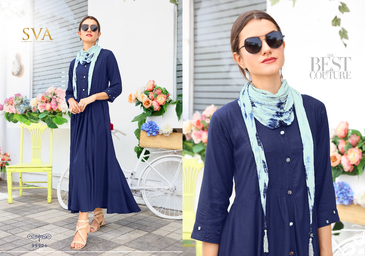 Eva By Sva 99901 To 99906 Series Designer Beautiful Stylish Fancy Colorful Casual Wear & Ethnic Wear Pure Rayon Kurtis At Wholesale Price