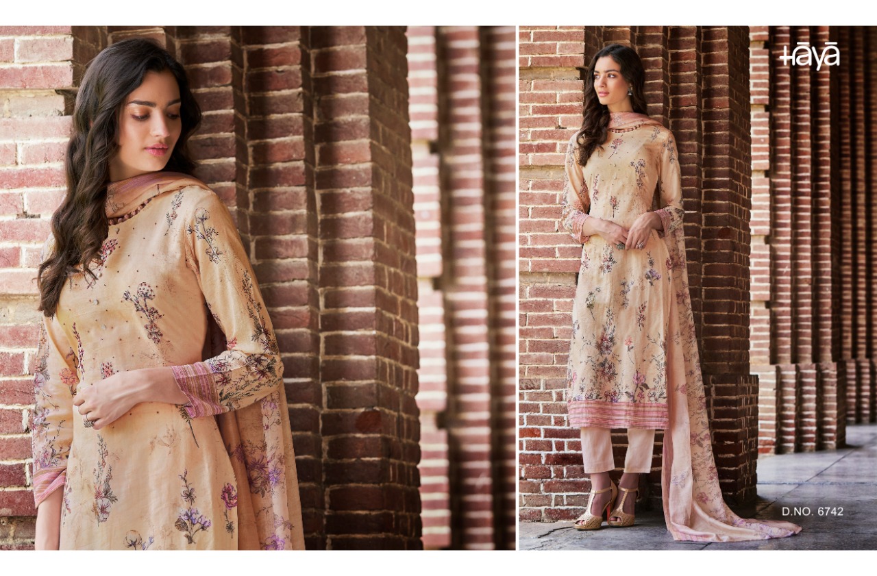 Evana Vol-3 By Haya 6741 To 6751 Series Beautiful Stylish Fancy Colorful Party Wear & Ethnic Wear Collection Cotton Silk Digital Print With Work Dresses At Wholesale Price