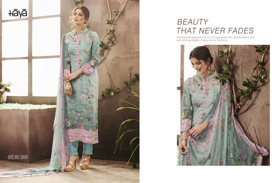 Evana By Haya 6501 To 6510 Series Beautiful Stylish Fancy Colorful Party Wear & Ethnic Wear Collection Cotton Silk With Work Dresses At Wholesale Price
