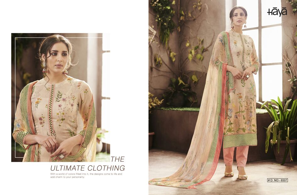 Evana By Haya 6501 To 6510 Series Beautiful Stylish Fancy Colorful Party Wear & Ethnic Wear Collection Cotton Silk With Work Dresses At Wholesale Price