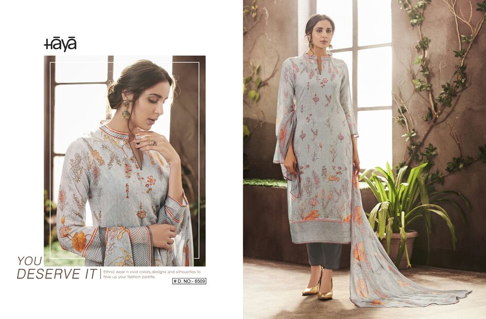 Evana By Haya 6501 To 6510 Series Beautiful Stylish Fancy Colorful Party Wear & Ethnic Wear Collection Cotton Silk With Work Dresses At Wholesale Price