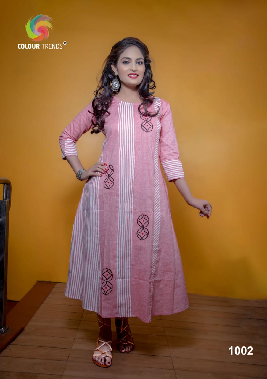 Evermore By Colour Trends 1001 To 1006 Series Beautiful Colorful Stylish Fancy Casual Wear & Ethnic Wear & Ready To Wear Handloom Print Kurtis At Wholesale Price