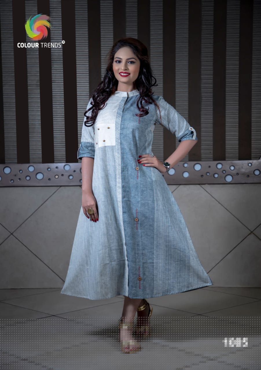Evermore By Colour Trends 1001 To 1006 Series Beautiful Colorful Stylish Fancy Casual Wear & Ethnic Wear & Ready To Wear Handloom Print Kurtis At Wholesale Price