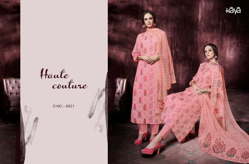 Fab Fiesta By Haya 6621 To 6631 Series Beautiful Pakistani Suits Colorful Stylish Fancy Casual Wear & Ethnic Wear Muslin Silk With Work Dresses At Wholesale Price
