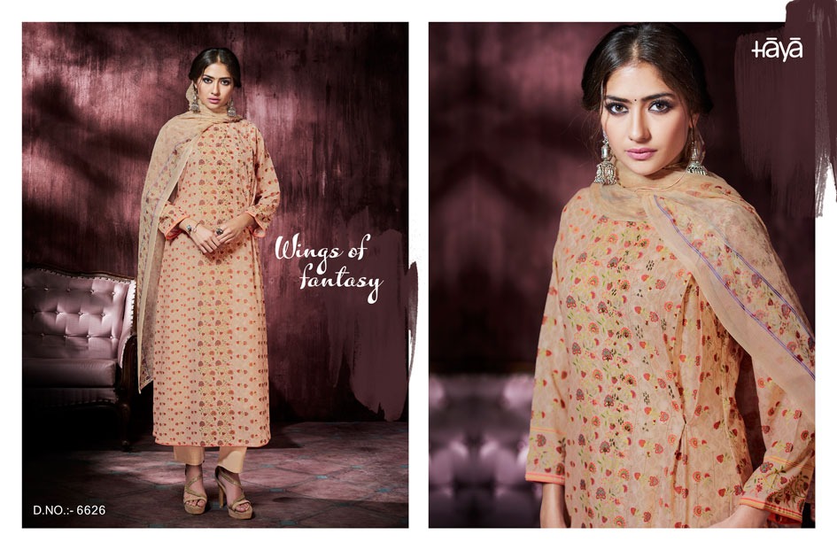 Fab Fiesta By Haya 6621 To 6631 Series Beautiful Pakistani Suits Colorful Stylish Fancy Casual Wear & Ethnic Wear Muslin Silk With Work Dresses At Wholesale Price