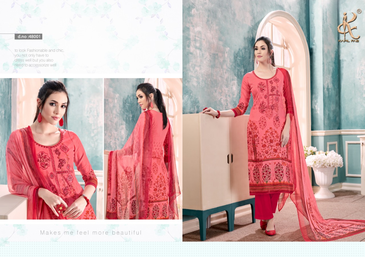 Falaq By Kapil Fab 48001 To 48008 Series Beautiful Suits Colorful Stylish Fancy Casual Wear & Ethnic Wear Cotton Satin Printed Dresses At Wholesale Price