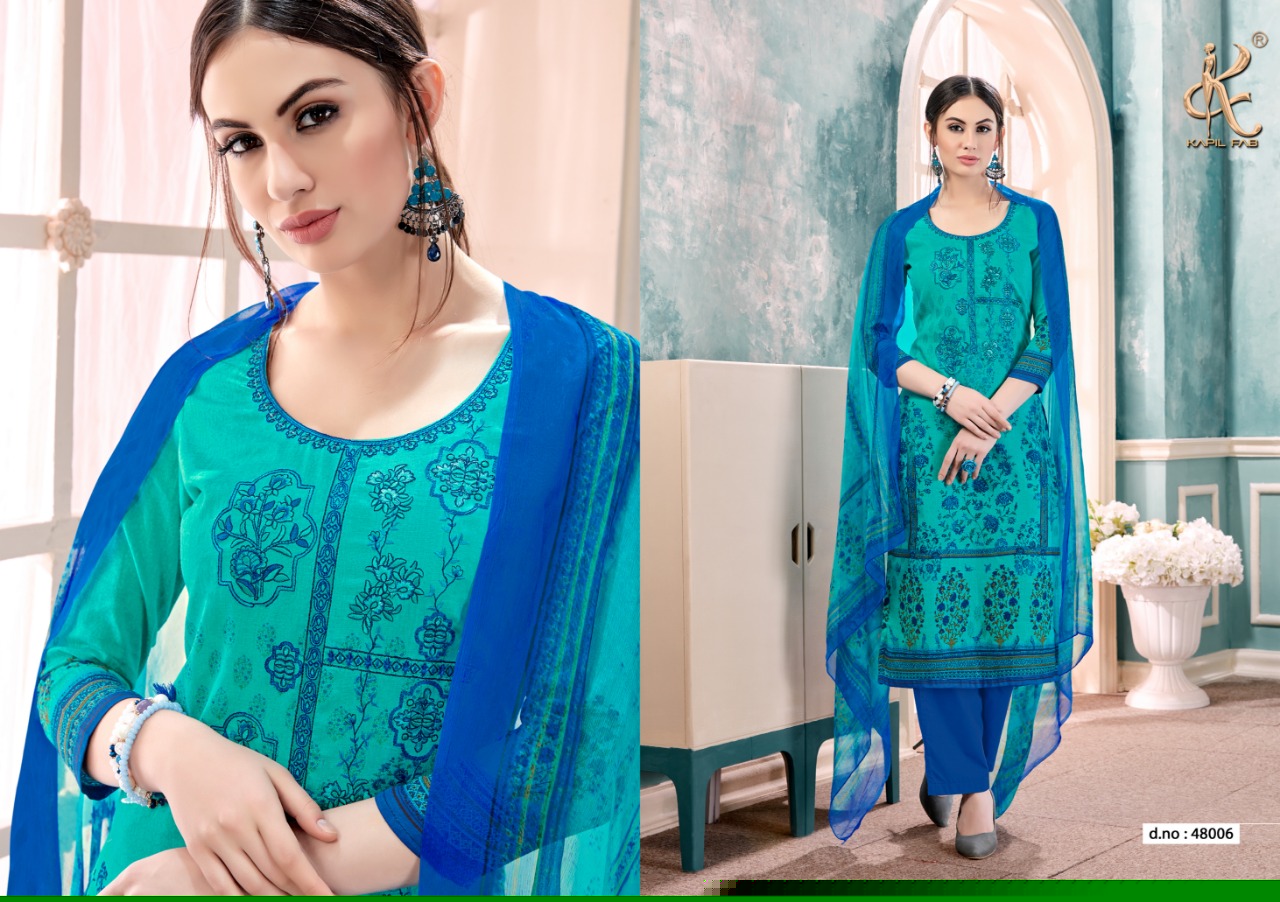 Falaq By Kapil Fab 48001 To 48008 Series Beautiful Suits Colorful Stylish Fancy Casual Wear & Ethnic Wear Cotton Satin Printed Dresses At Wholesale Price