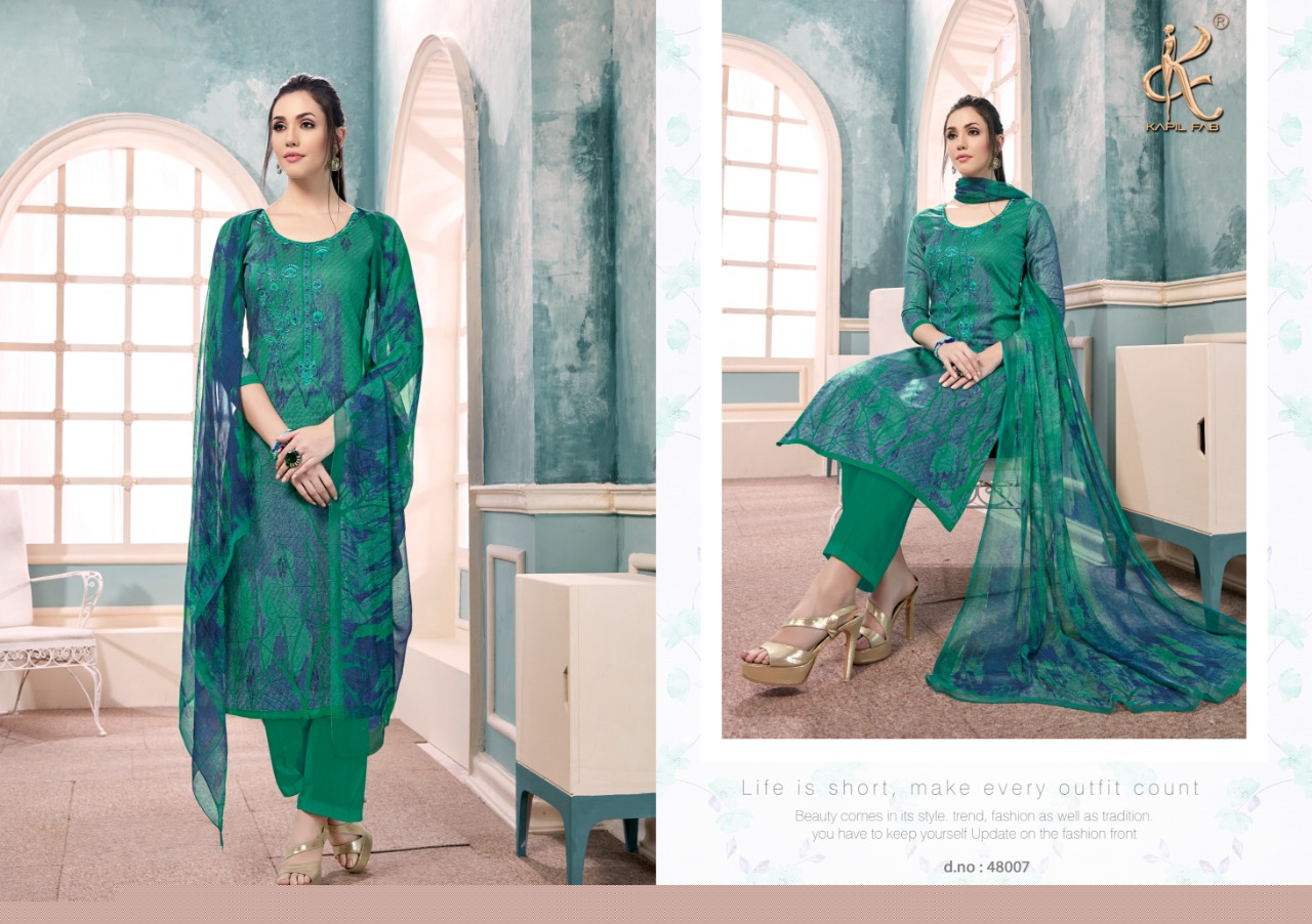 Falaq By Kapil Fab 48001 To 48008 Series Beautiful Suits Colorful Stylish Fancy Casual Wear & Ethnic Wear Cotton Satin Printed Dresses At Wholesale Price