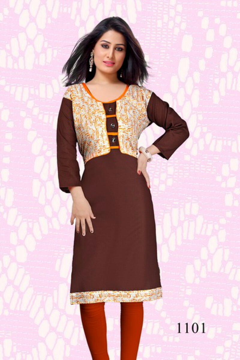 Fanta By Kaamiri 1101 To 1110 Series Stylish Fancy Colorful Beautiful Casual Wear & Ethnic Wear Semi Lawn Printed Kurtis At Wholesale Price