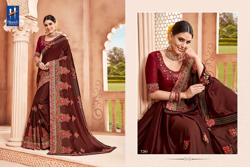 Fantasy Vol-16 By Hitansh Fashion 7283 To 7294 Series Indian Traditional Wear Collection Beautiful Stylish Fancy Colorful Party Wear & Occasional Wear Fancy Fabric With Work Sarees At Wholesale Price
