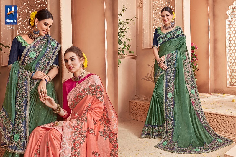 Fantasy Vol-16 By Hitansh Fashion 7283 To 7294 Series Indian Traditional Wear Collection Beautiful Stylish Fancy Colorful Party Wear & Occasional Wear Fancy Fabric With Work Sarees At Wholesale Price