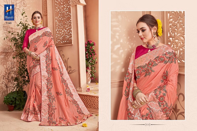 Fantasy Vol-16 By Hitansh Fashion 7283 To 7294 Series Indian Traditional Wear Collection Beautiful Stylish Fancy Colorful Party Wear & Occasional Wear Fancy Fabric With Work Sarees At Wholesale Price