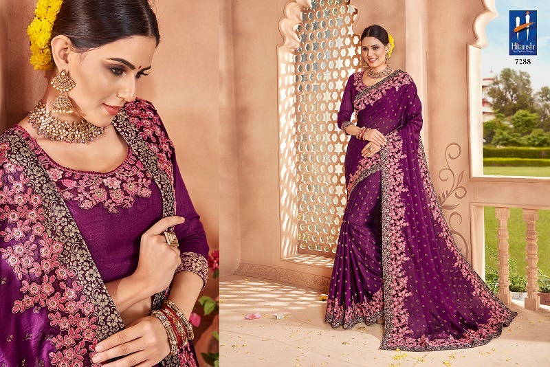 Fantasy Vol-16 By Hitansh Fashion 7283 To 7294 Series Indian Traditional Wear Collection Beautiful Stylish Fancy Colorful Party Wear & Occasional Wear Fancy Fabric With Work Sarees At Wholesale Price