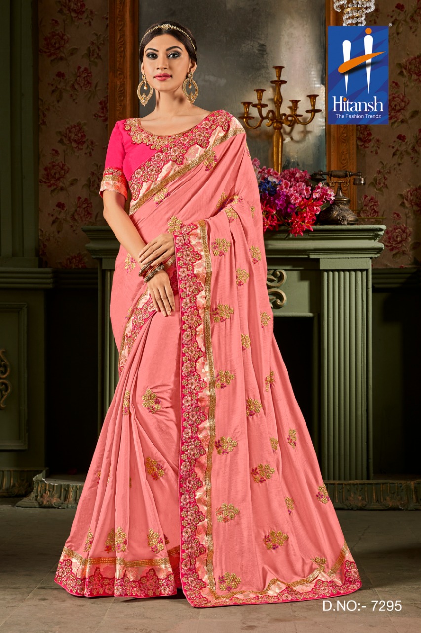 Fantasy Vol-17 By Hitansh Fashion 7295 To 7306 Series Indian Traditional Wear Collection Beautiful Stylish Fancy Colorful Party Wear & Occasional Wear Fancy Georgette And Chiffon Silk Sarees At Wholesale Price