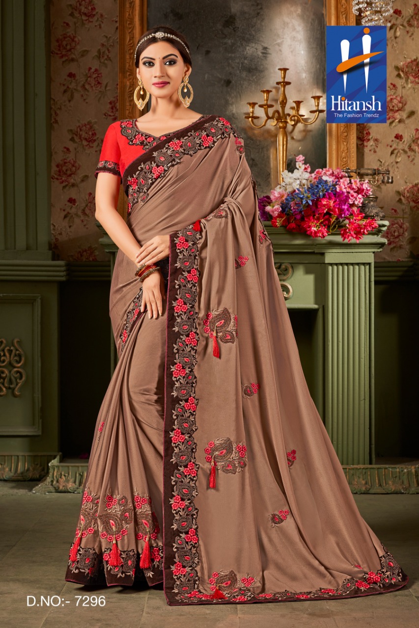 Fantasy Vol-17 By Hitansh Fashion 7295 To 7306 Series Indian Traditional Wear Collection Beautiful Stylish Fancy Colorful Party Wear & Occasional Wear Fancy Georgette And Chiffon Silk Sarees At Wholesale Price