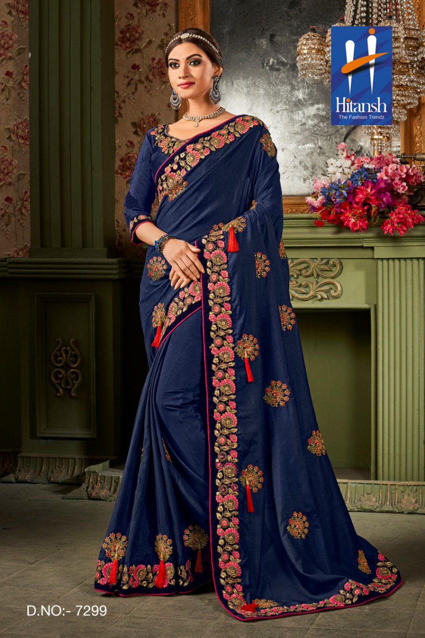 Fantasy Vol-17 By Hitansh Fashion 7295 To 7306 Series Indian Traditional Wear Collection Beautiful Stylish Fancy Colorful Party Wear & Occasional Wear Fancy Georgette And Chiffon Silk Sarees At Wholesale Price