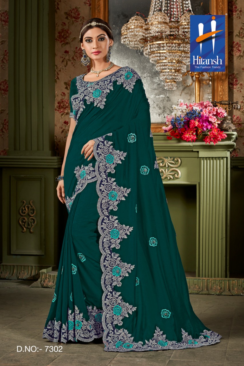 Fantasy Vol-17 By Hitansh Fashion 7295 To 7306 Series Indian Traditional Wear Collection Beautiful Stylish Fancy Colorful Party Wear & Occasional Wear Fancy Georgette And Chiffon Silk Sarees At Wholesale Price
