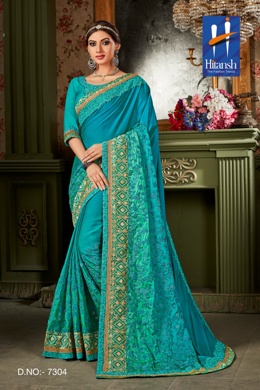 Fantasy Vol-17 By Hitansh Fashion 7295 To 7306 Series Indian Traditional Wear Collection Beautiful Stylish Fancy Colorful Party Wear & Occasional Wear Fancy Georgette And Chiffon Silk Sarees At Wholesale Price