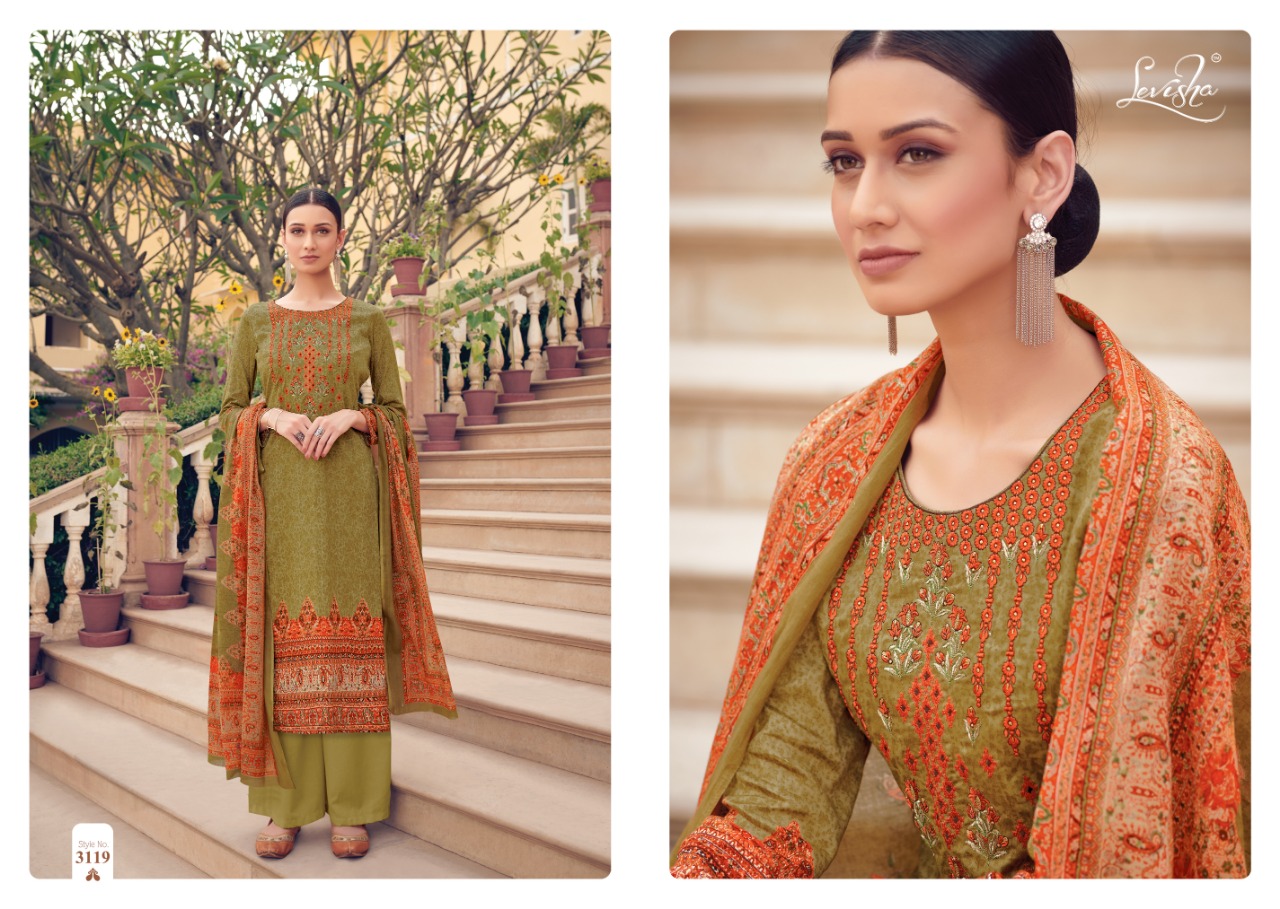 Farda By Levisha 3113 To 3122 Series Designer Suits Collection Beautiful Stylish Fancy Colorful Party Wear & Occasional Wear Satin Cotton Print With Self Embroidery Dresses At Wholesale Price