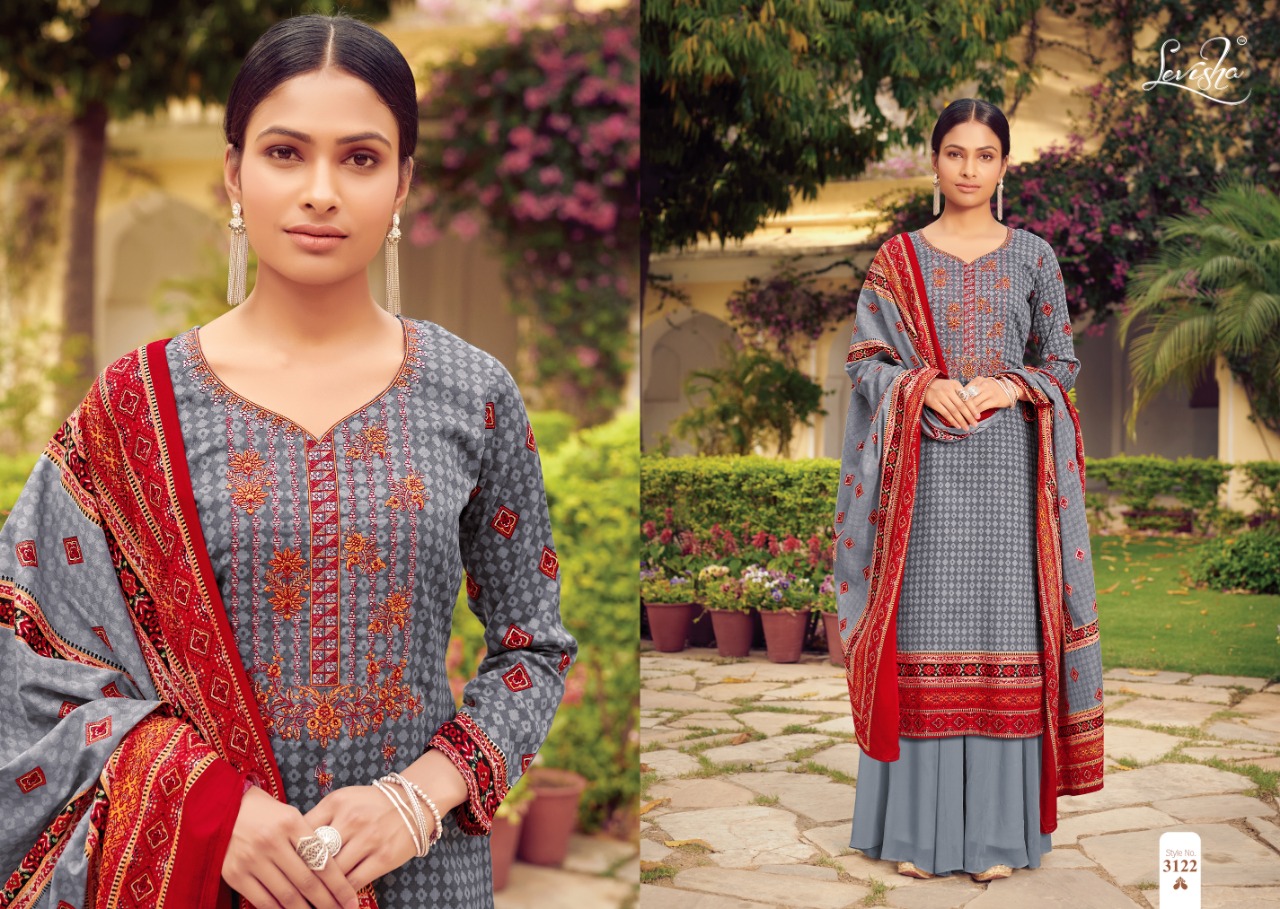 Farda By Levisha 3113 To 3122 Series Designer Suits Collection Beautiful Stylish Fancy Colorful Party Wear & Occasional Wear Satin Cotton Print With Self Embroidery Dresses At Wholesale Price