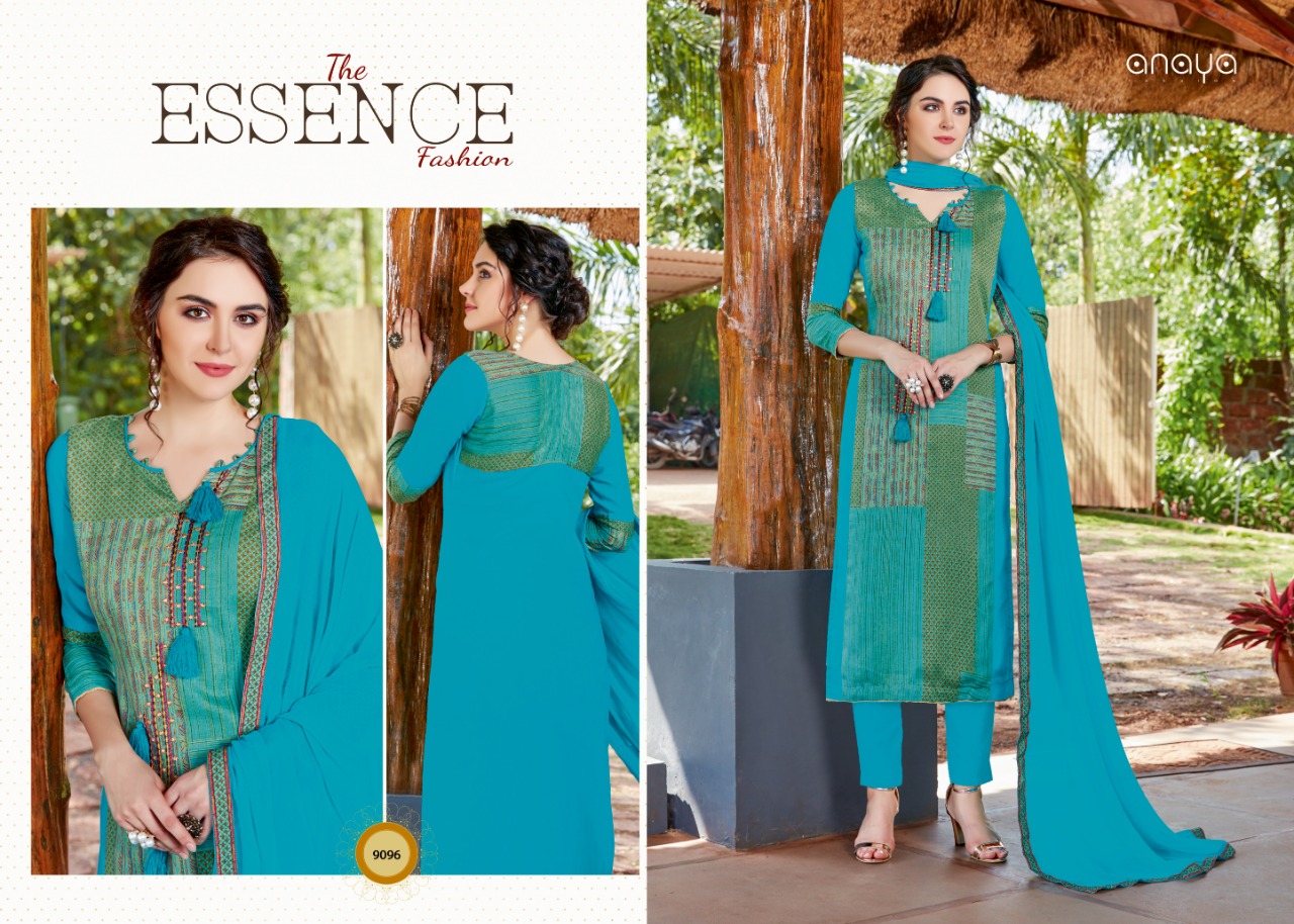 Farheen By Anaya 9091 To 9100 Series Designer Suits Beautiful Stylish Fancy Colorful Party Wear & Occasional Wear Glace Satin Dresses At Wholesale Price