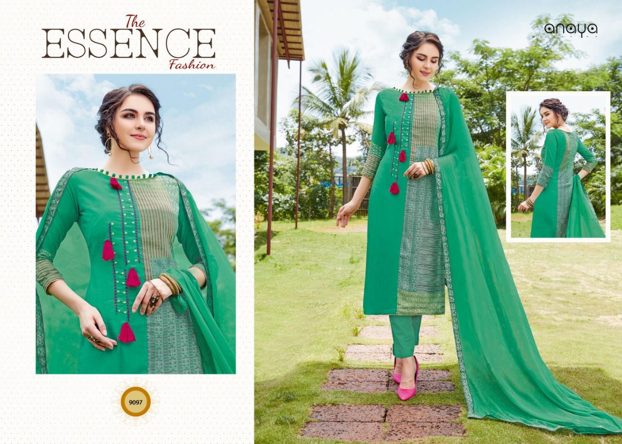 Farheen By Anaya 9091 To 9100 Series Designer Suits Beautiful Stylish Fancy Colorful Party Wear & Occasional Wear Glace Satin Dresses At Wholesale Price