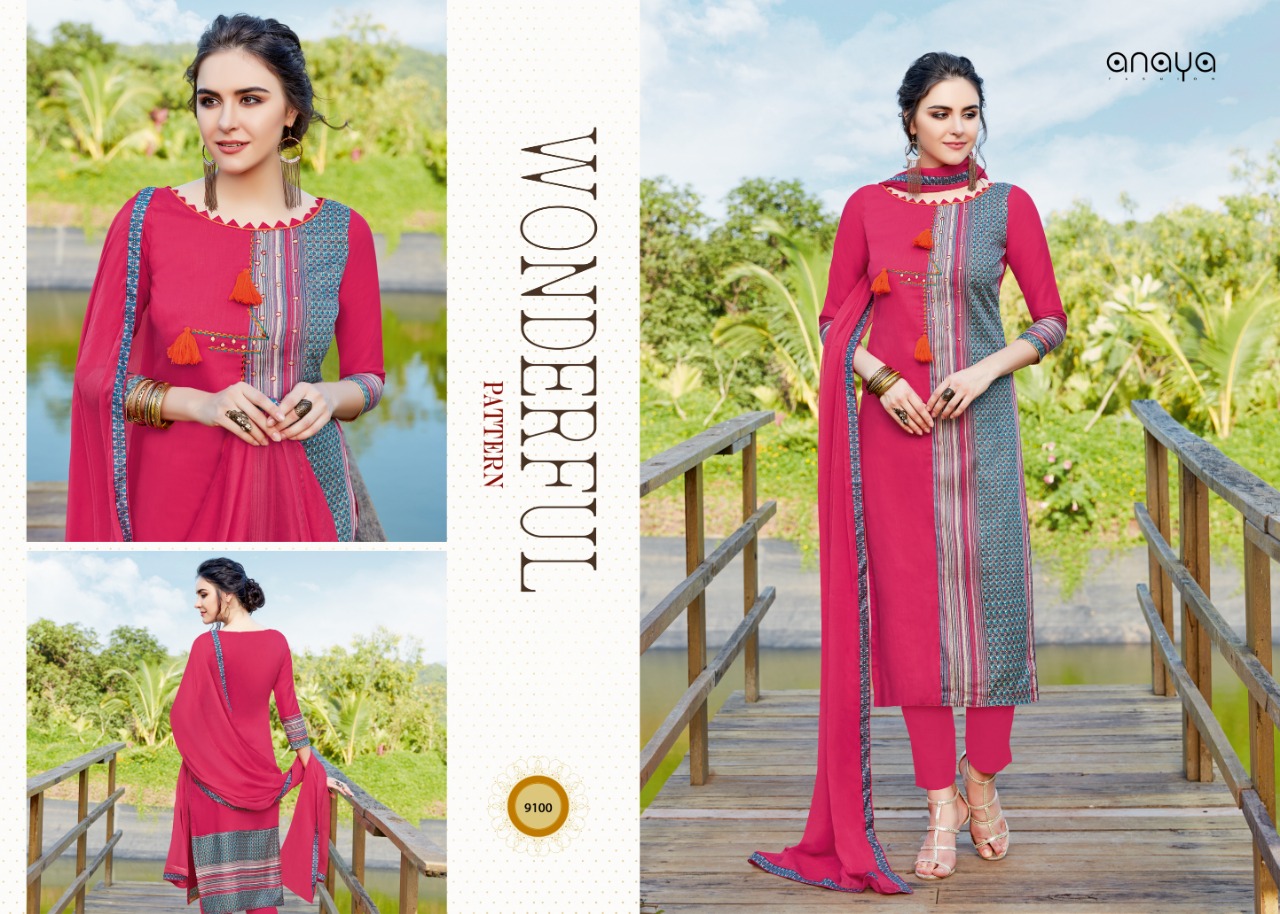 Farheen By Anaya 9091 To 9100 Series Designer Suits Beautiful Stylish Fancy Colorful Party Wear & Occasional Wear Glace Satin Dresses At Wholesale Price