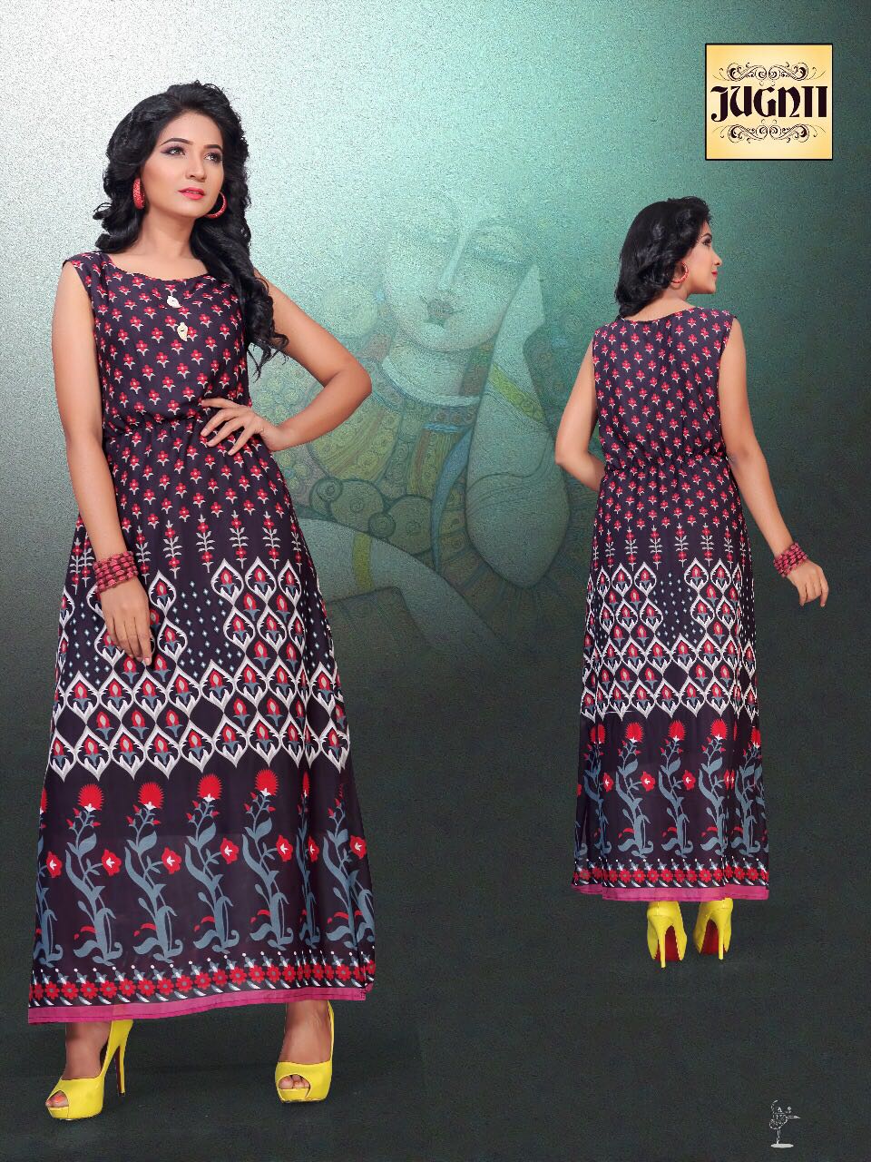 Fascination By Jugnii 01 To 08 Series Designer Beautiful Stylish Fancy Colorful Party Wear & Ethnic Wear Collection Crepe Printed Kurtis At Wholesale Price