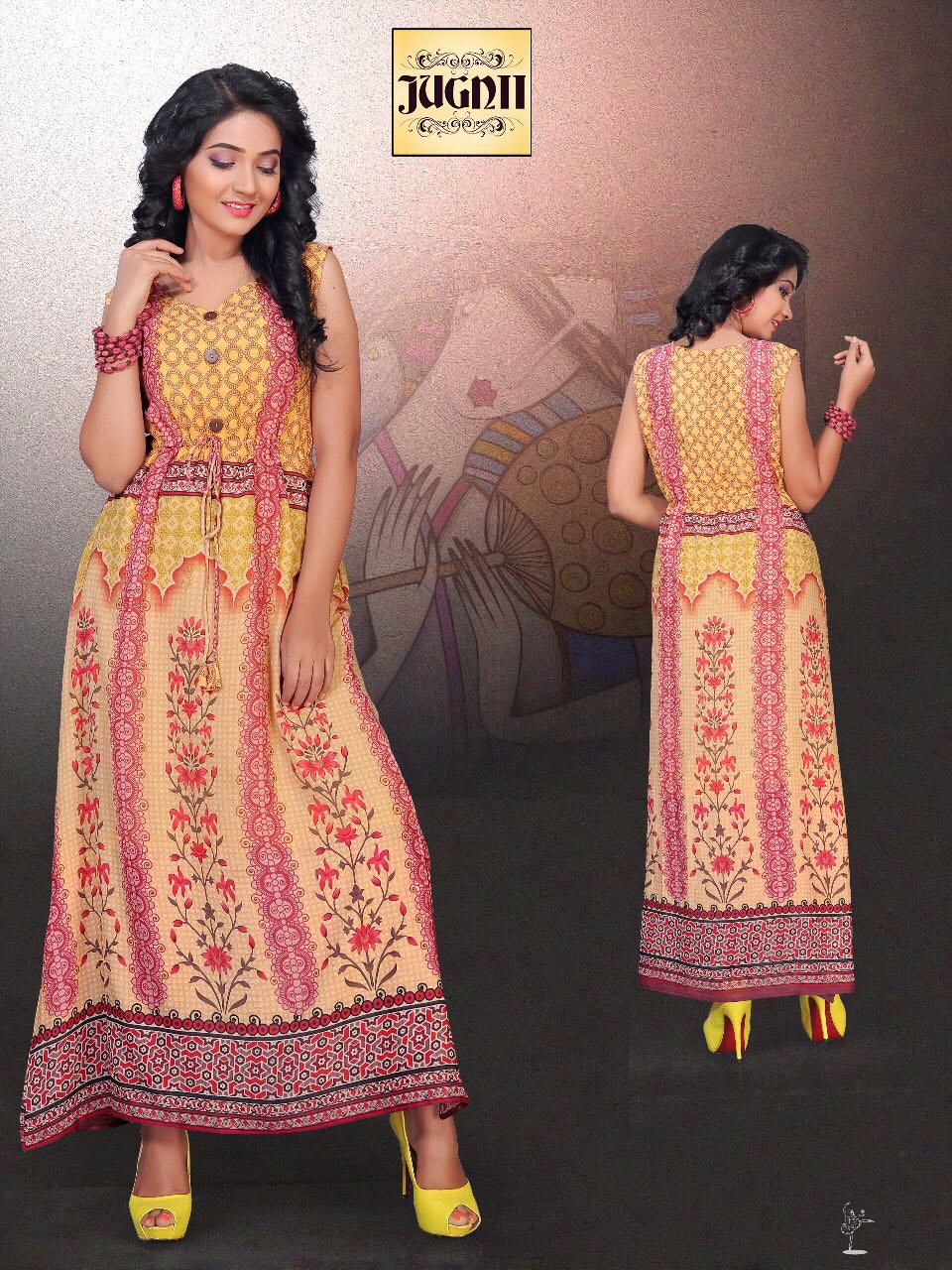 Fascination By Jugnii 01 To 08 Series Designer Beautiful Stylish Fancy Colorful Party Wear & Ethnic Wear Collection Crepe Printed Kurtis At Wholesale Price