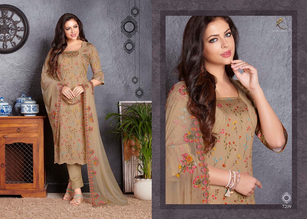 Fashion Delight By Rakhi Fashion 7207 To 7214 Series Beautiful Suits Collection Beautiful Stylish Fancy Colorful Casual Wear & Ethnic Wear Glace Cotton Dresses At Wholesale Price