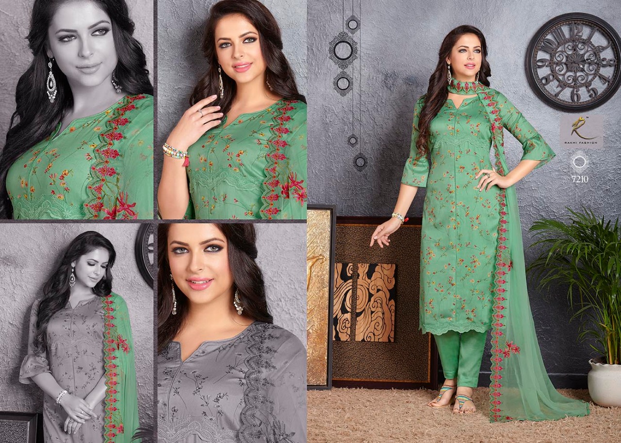 Fashion Delight By Rakhi Fashion 7207 To 7214 Series Beautiful Suits Collection Beautiful Stylish Fancy Colorful Casual Wear & Ethnic Wear Glace Cotton Dresses At Wholesale Price