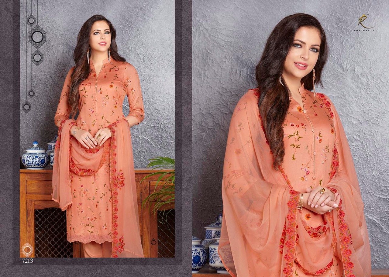 Fashion Delight By Rakhi Fashion 7207 To 7214 Series Beautiful Suits Collection Beautiful Stylish Fancy Colorful Casual Wear & Ethnic Wear Glace Cotton Dresses At Wholesale Price