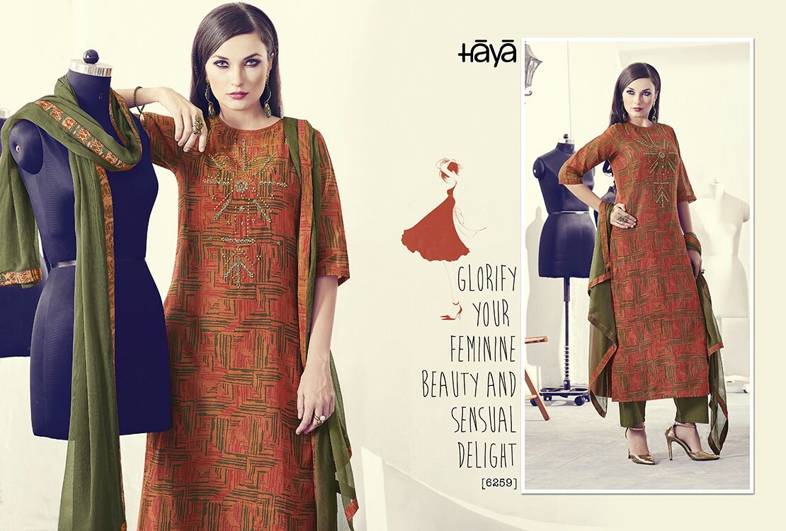Fashion Mercury By Haya 6251 To 6259 Series Designer Suits Collection Beautiful Colorful Stylish Fancy Party Wear & Occasional Wear Pure Chanderi Printed Dresses At Wholesale Price