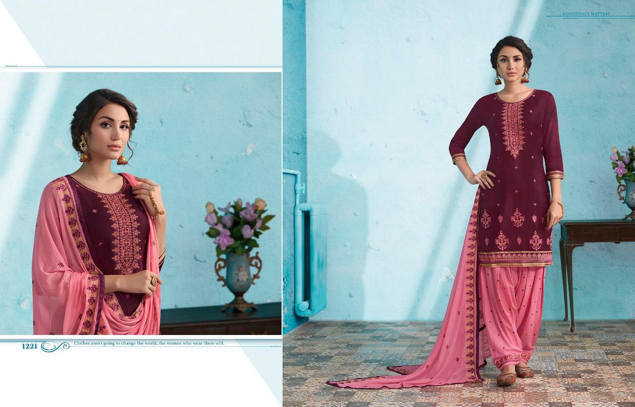 Fashion Of Patiala-24 By Kajree Fashion 1221 To 1230 Series Designer Patiyala Suits Collection Beautiful Stylish Fancy Colorful Party Wear & Ethnic Wear Cotton Satin Dresses At Wholesale Price
