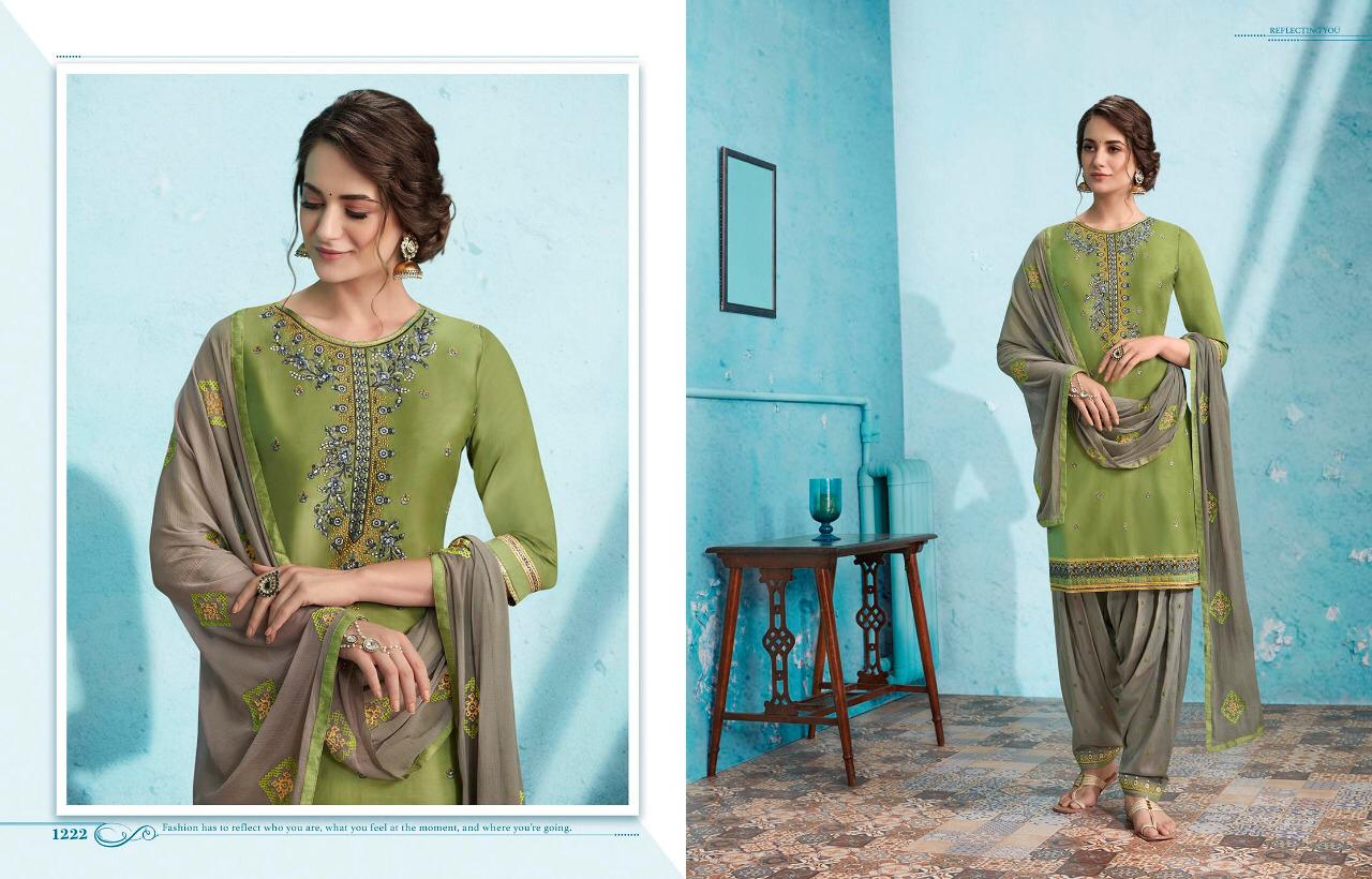 Fashion Of Patiala-24 By Kajree Fashion 1221 To 1230 Series Designer Patiyala Suits Collection Beautiful Stylish Fancy Colorful Party Wear & Ethnic Wear Cotton Satin Dresses At Wholesale Price