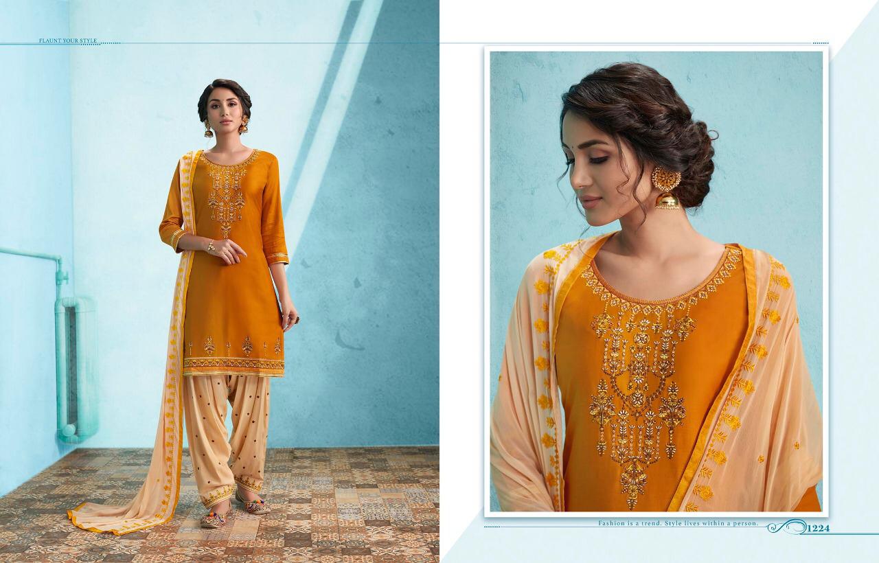 Fashion Of Patiala-24 By Kajree Fashion 1221 To 1230 Series Designer Patiyala Suits Collection Beautiful Stylish Fancy Colorful Party Wear & Ethnic Wear Cotton Satin Dresses At Wholesale Price