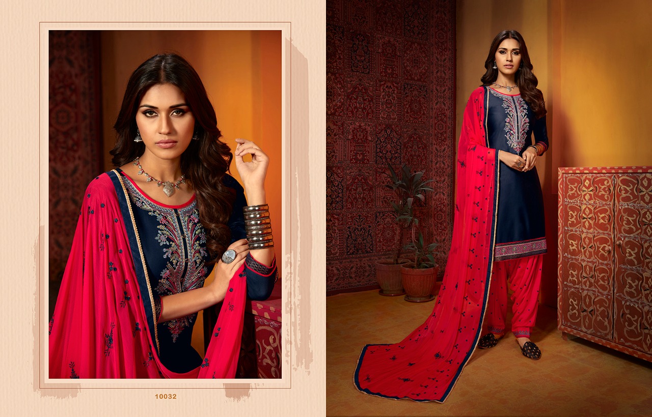 Fashion Of Patiala-25 By Kajree Fashion 10031 To 10040 Series Designer Patiyala Suits Collection Beautiful Stylish Fancy Colorful Party Wear & Ethnic Wear Cotton Satin Dresses At Wholesale Price