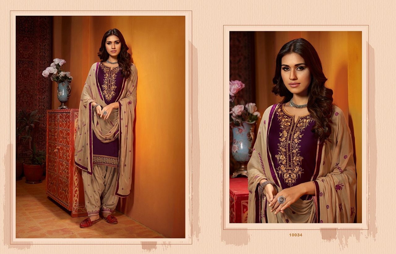 Fashion Of Patiala-25 By Kajree Fashion 10031 To 10040 Series Designer Patiyala Suits Collection Beautiful Stylish Fancy Colorful Party Wear & Ethnic Wear Cotton Satin Dresses At Wholesale Price