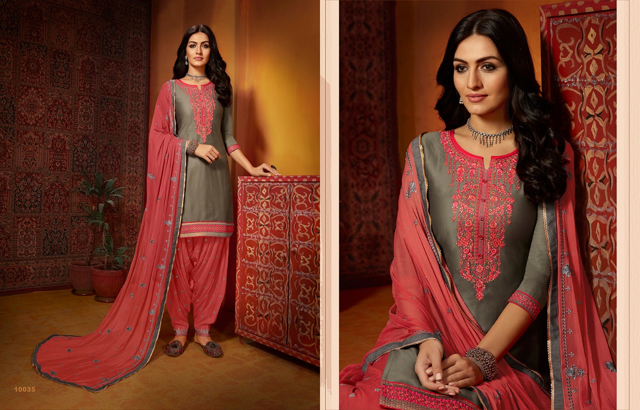 Fashion Of Patiala-25 By Kajree Fashion 10031 To 10040 Series Designer Patiyala Suits Collection Beautiful Stylish Fancy Colorful Party Wear & Ethnic Wear Cotton Satin Dresses At Wholesale Price