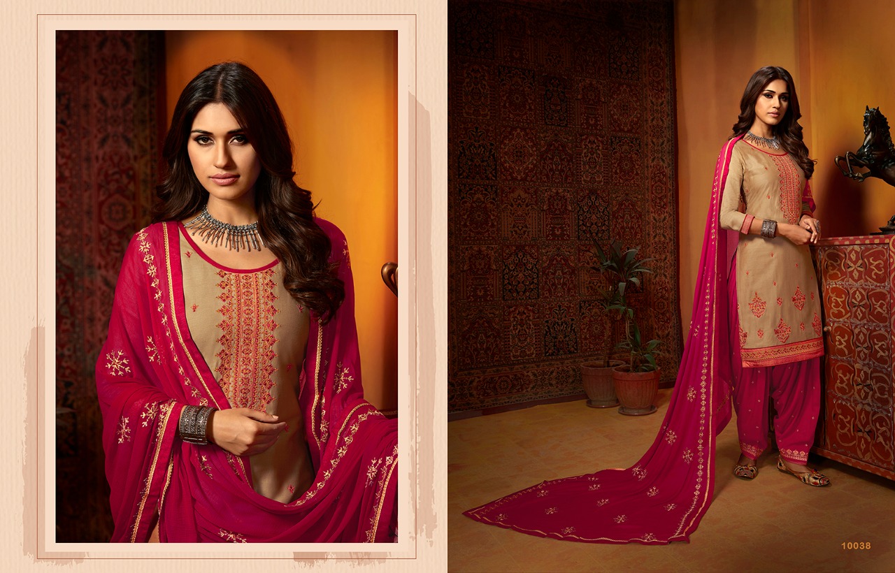 Fashion Of Patiala-25 By Kajree Fashion 10031 To 10040 Series Designer Patiyala Suits Collection Beautiful Stylish Fancy Colorful Party Wear & Ethnic Wear Cotton Satin Dresses At Wholesale Price