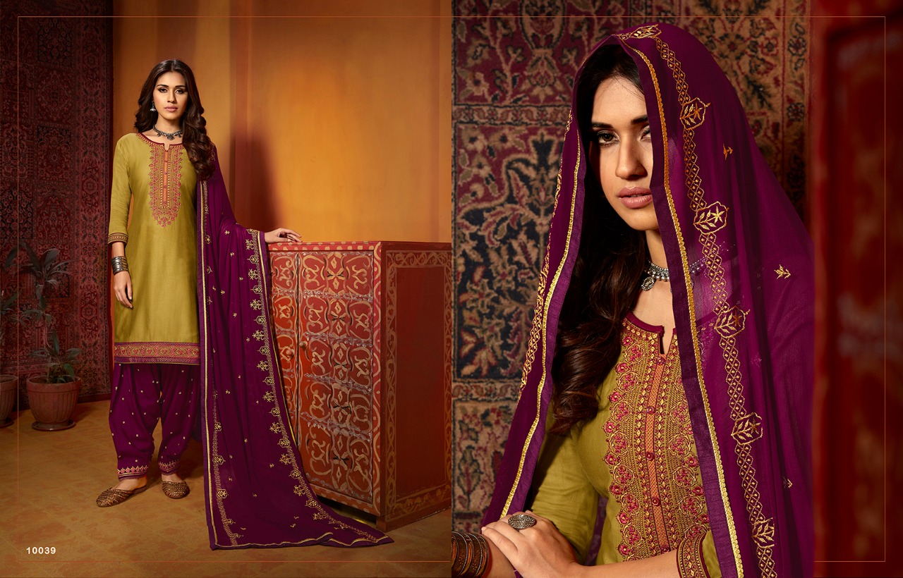Fashion Of Patiala-25 By Kajree Fashion 10031 To 10040 Series Designer Patiyala Suits Collection Beautiful Stylish Fancy Colorful Party Wear & Ethnic Wear Cotton Satin Dresses At Wholesale Price