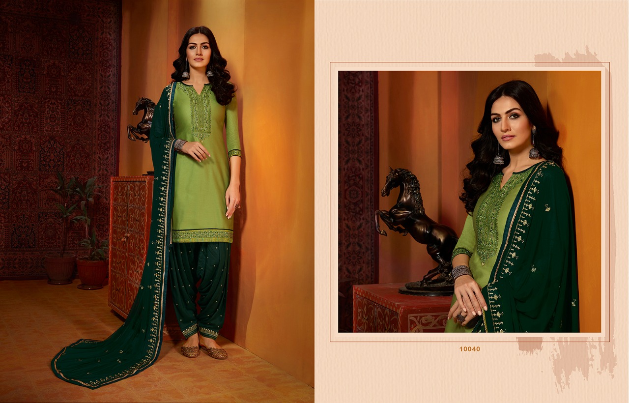 Fashion Of Patiala-25 By Kajree Fashion 10031 To 10040 Series Designer Patiyala Suits Collection Beautiful Stylish Fancy Colorful Party Wear & Ethnic Wear Cotton Satin Dresses At Wholesale Price